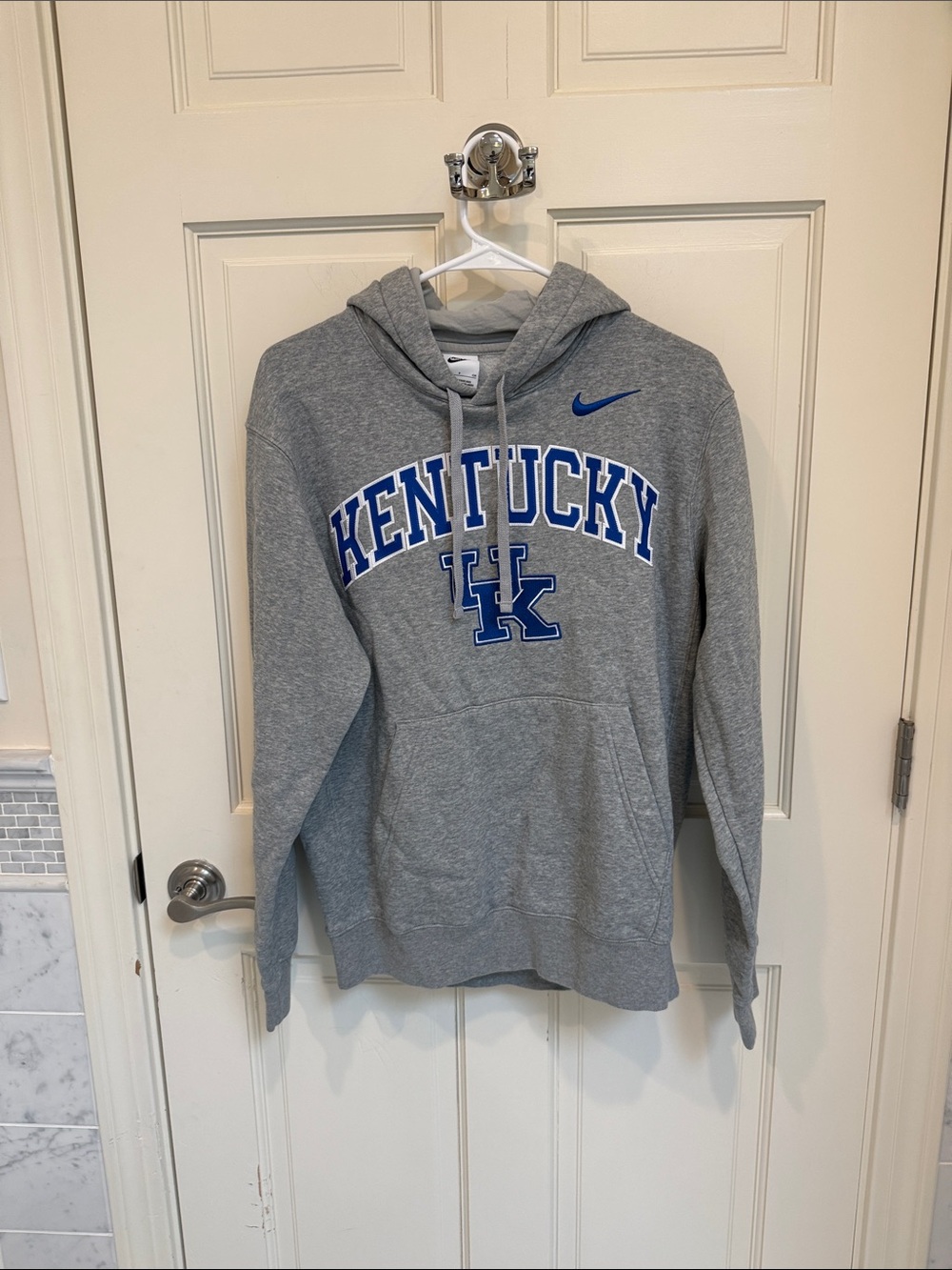 Nike Gray Hoodie with Royal Blue Kentucky Logo